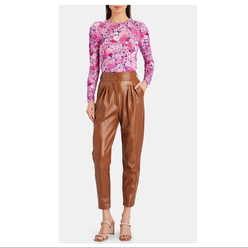 NEW STINE GOYA RUCHED SLEEVE FLORAL PRINT TOP - Picture 10 of 10